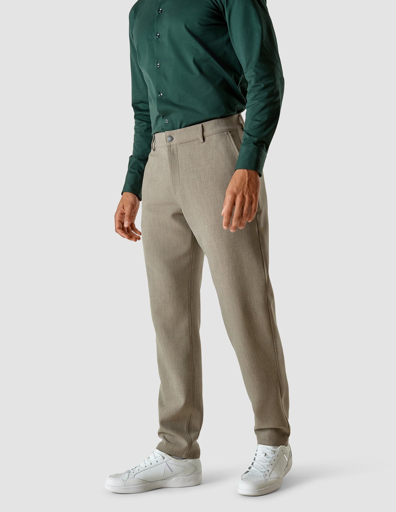 Heavy Edition Pants Slim Khaki Melange